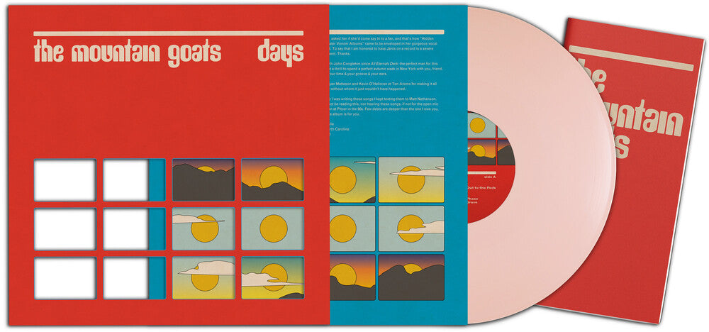 the album cover for Mountain Goats - Days [Dawn With Its Rose-Tipped Fingers Pink + Deluxe Packaging]