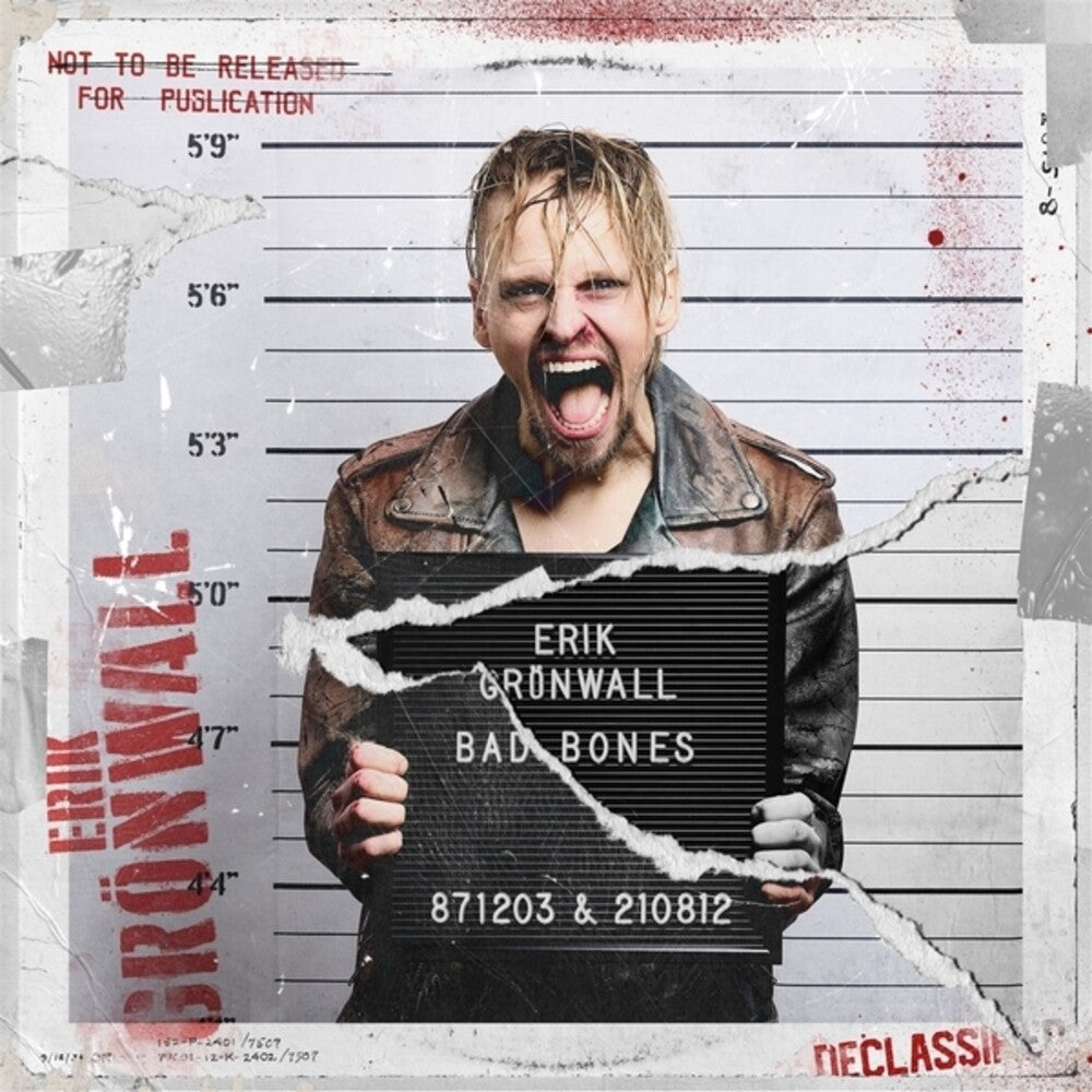 the album cover for Erik Gronwall - Bad Bones (red Splatter Vinyl) (i)