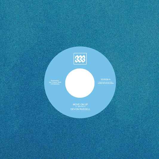 the album cover for Devon Russell - Move on Up/darker Than Blue