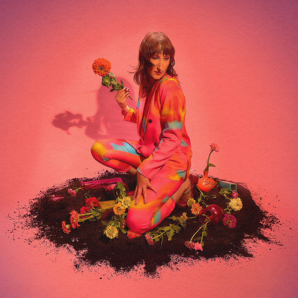 the album cover for Lia Braswell - Rising (honeymoon Suite Pearlescent Blood-red/black Swirled Vinyl/2lp)