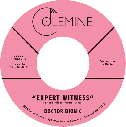 the album cover for Doctor Bionic - Expert Witness B/W Mistake