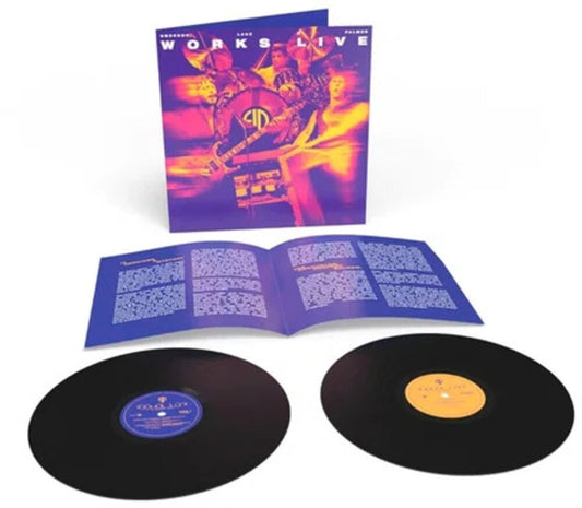 the album cover for Emerson Lake & Palmer - Works Live