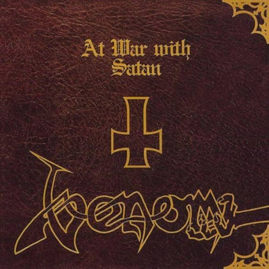the album cover for Venom - At War With Satan