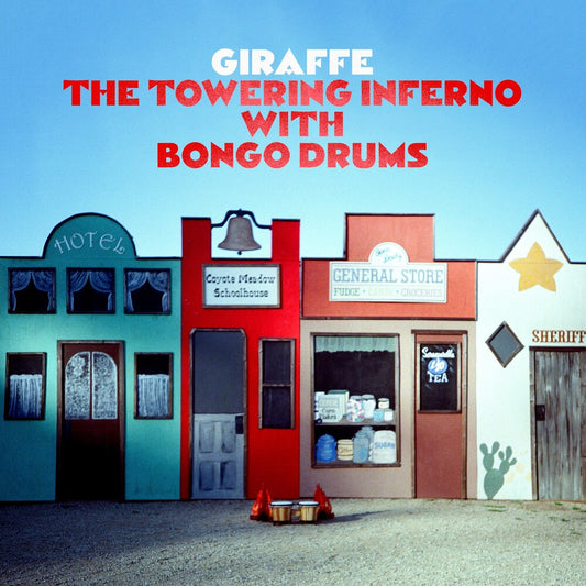 the album cover for Giraffe - Towering Inferno With Bongo Drums