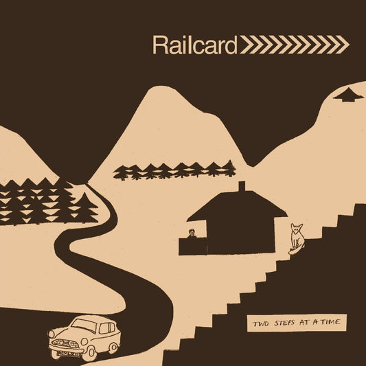 the album cover for Railcard - Two Steps At A Time [Transparent Tan]