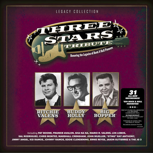 the album cover for Pat Boone - Three Stars Tribute