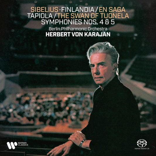 the album cover for Von Herbert Karajan  / Berliner Philharmoniker - Sibelius: Tone Poems, Symphonies 4 & 5