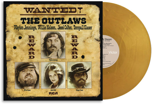 the album cover for Waylon Jennings, Willie Nelson, Jessi Colter, Tompall Glazer - WANTED! The Outlaws - 50th Anniversary