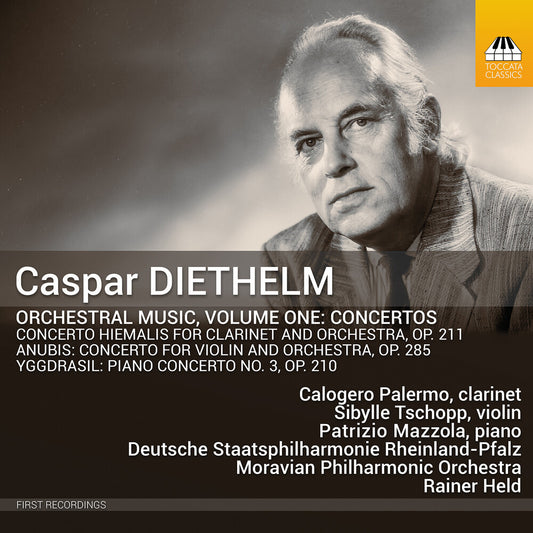 the album cover for Patrizio Mazzola - Caspar Diethelm: Orchestral Music Vol. 1 - Concert