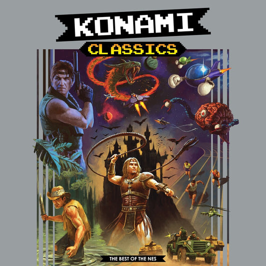 the album cover for Konami Kukeiha Club (Colv) (Red) (Ylw) - Konami Classics: The Best Of The Nes - O.S.T.