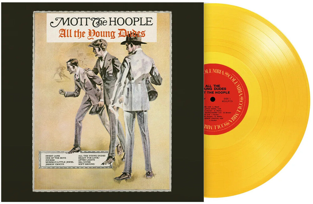 the album cover for Mott The Hoople - All The Young Dudes [Colored Vinyl] [Limited Edition] [180 Gram] (Ylw) (Hol)