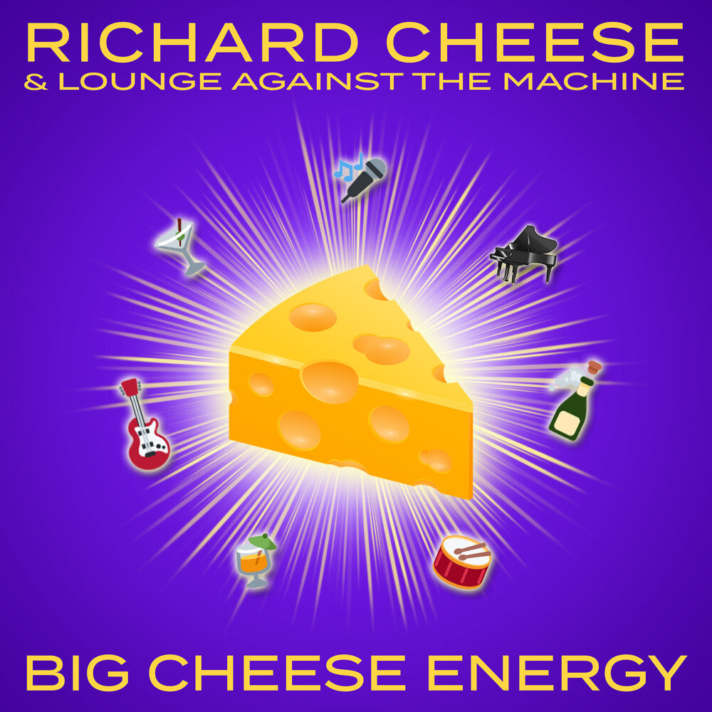 the album cover for Richard Cheese - Big Cheese Energy - Yellow [Colored Vinyl] (Ylw)