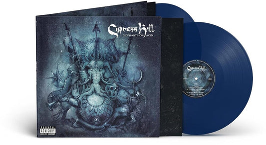 the album cover for Cypress Hill - Elephants On Acid (Blue) [Clear Vinyl]