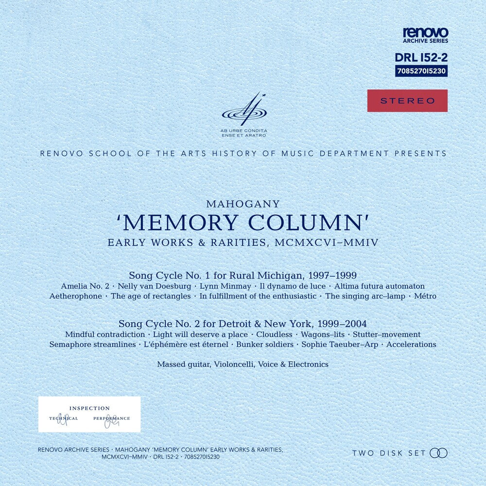 the album cover for Mahogany - Memory Column