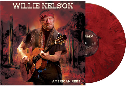 the album cover for Willie Nelson - American Rebel [Red Marble]