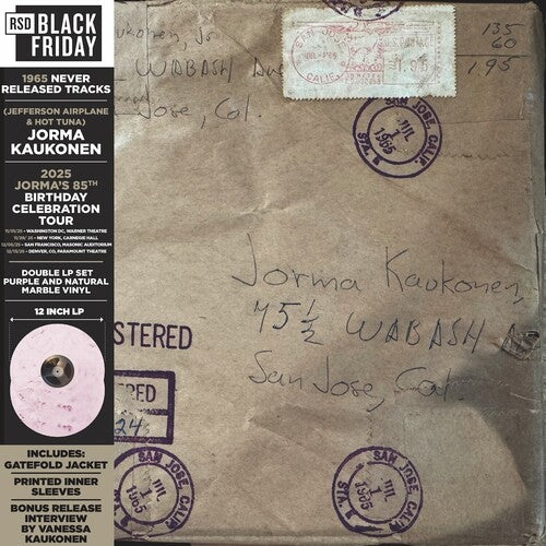 Jorma Kaukonen : Wabash Avenue: 1965 never released tracks (RSD) (RSD Exclusive, Colored Vinyl, Gold, Black)