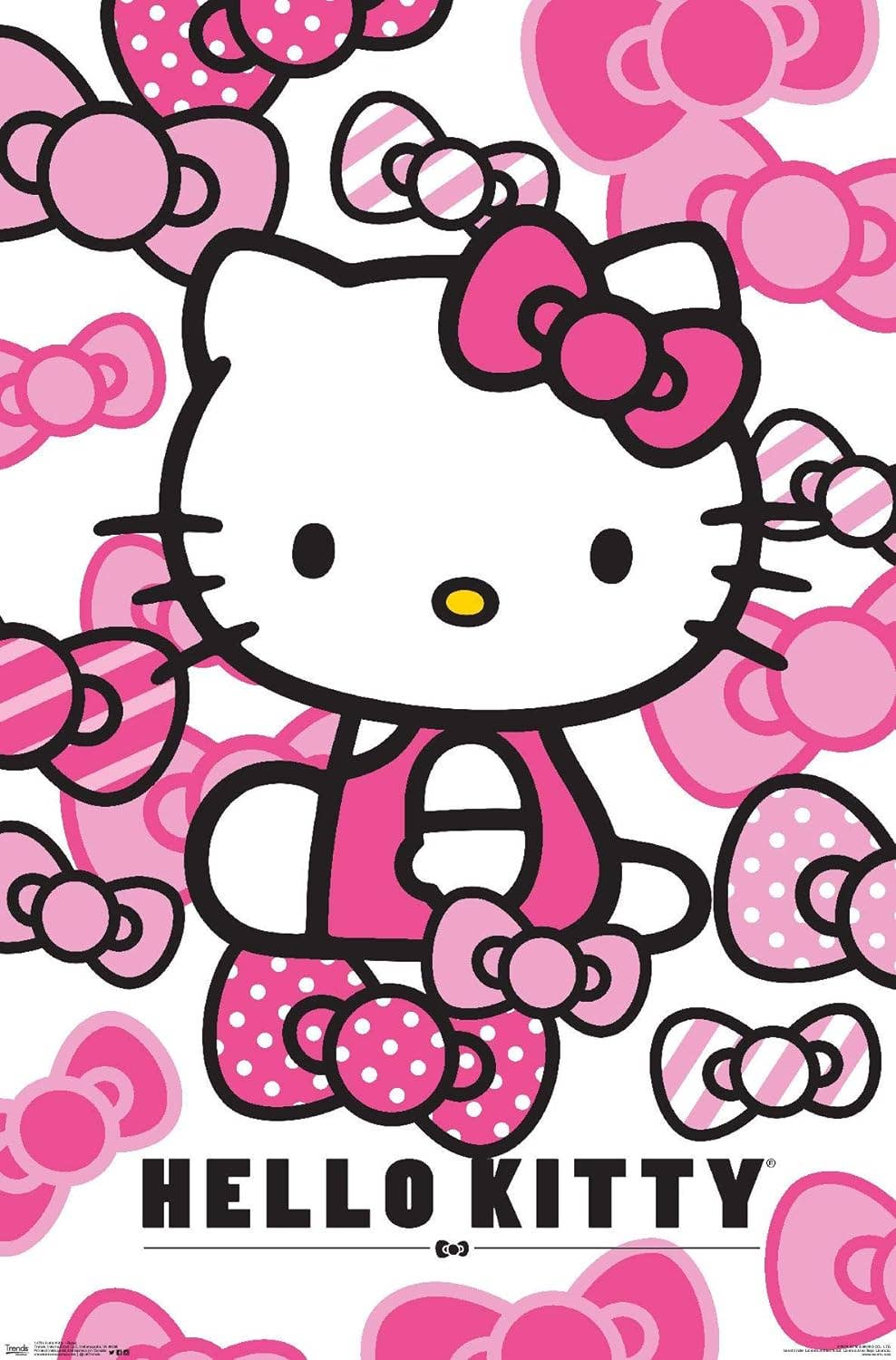 Hello Kitty Bows Anime Poster Size 24X36: Individually Rolled 55138