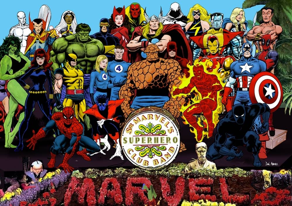 Sgt Marvels Superhero Band Superhero Marvel Comic Poster: Individually Rolled 54905