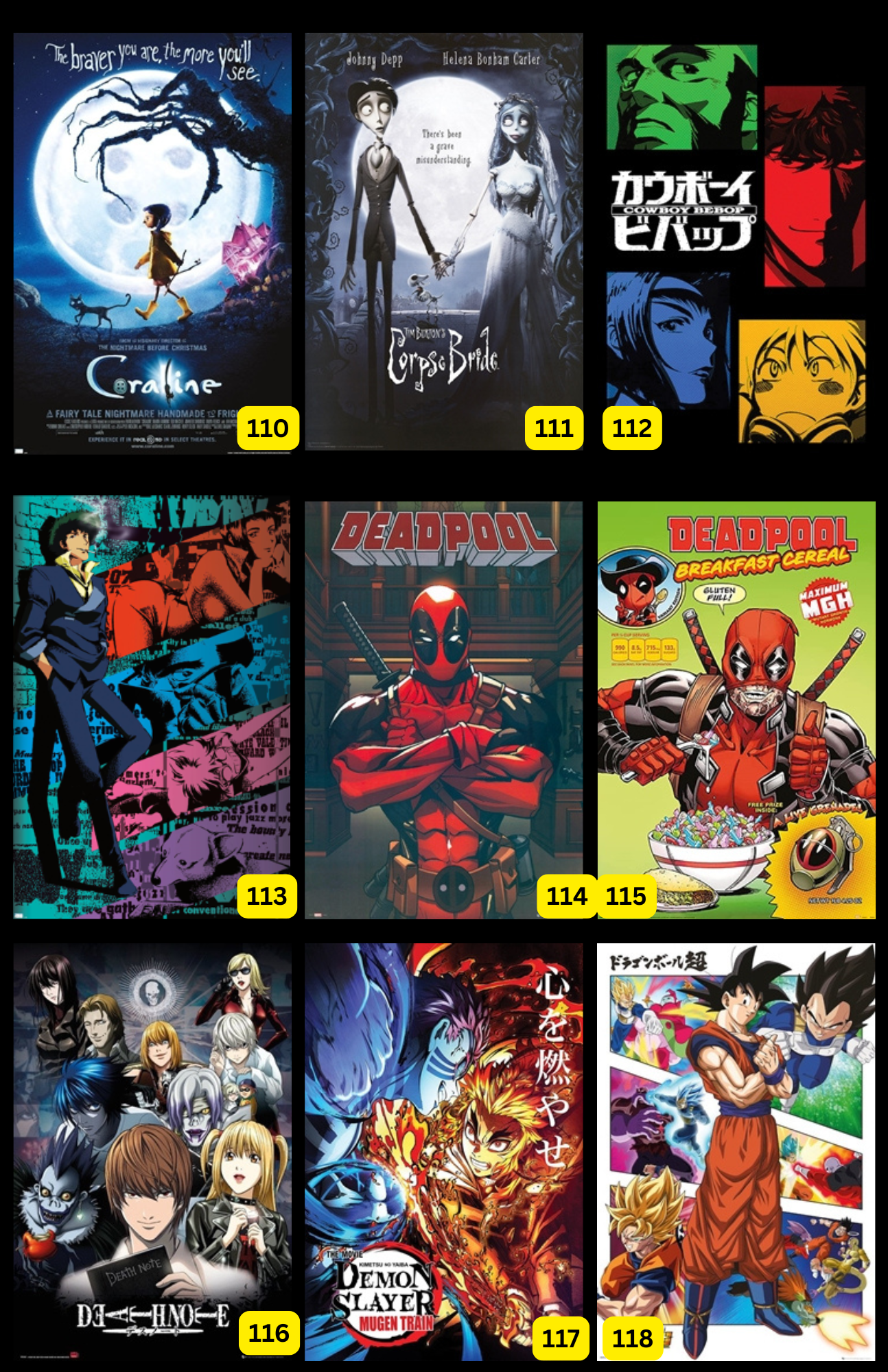 Anime Posters ( In-Store ONLY ) $10 EACH