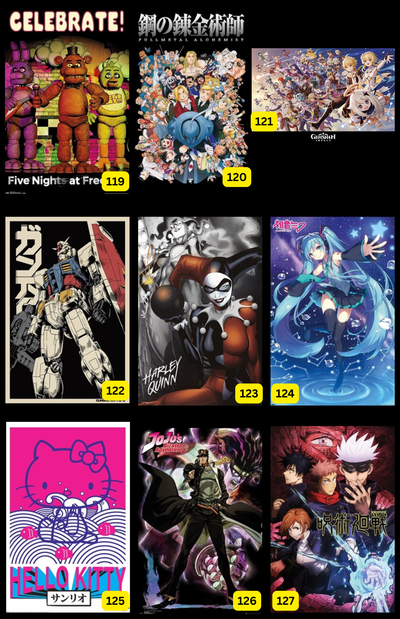 Anime Posters ( In-Store ONLY ) $10 EACH