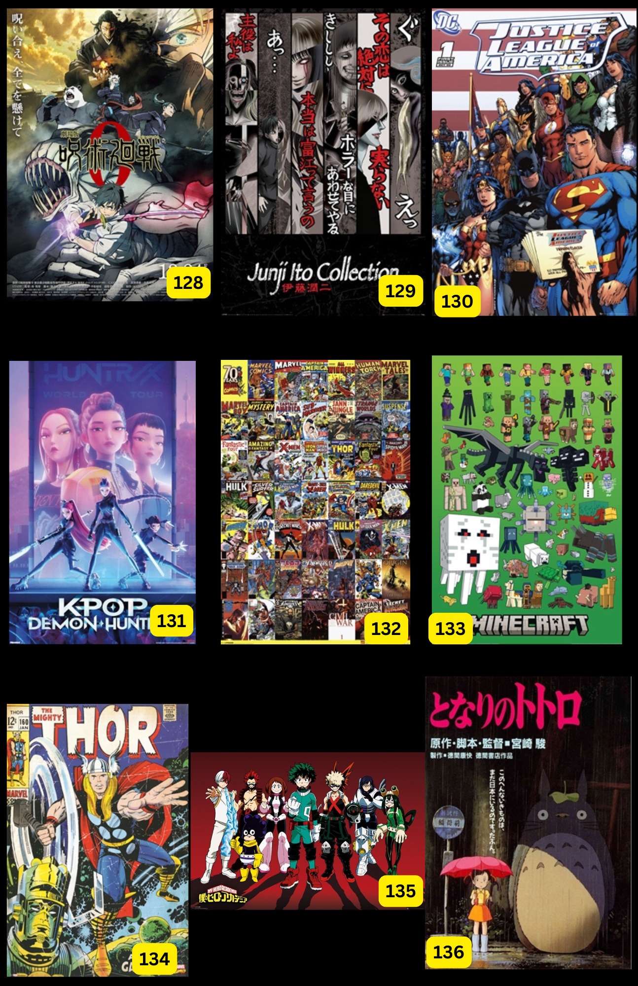 Anime Posters ( In-Store ONLY ) $10 EACH