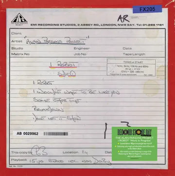 Alan Parsons - I Robot (Work In Progress)