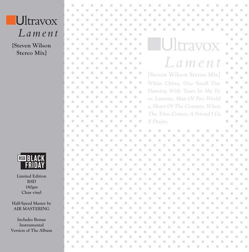 Lament - Steven Wilson Stereo Mix (RSD) (RSD Exclusive) Artist: Ultravox