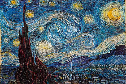 Vincent Van Gogh's Oil Painting Starry Night Poster 1889: Individually Rolled 45022