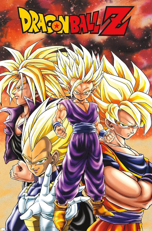 Dragon Ball Z Saiyans Anime Series Size 24X36: Individually Rolled 55158