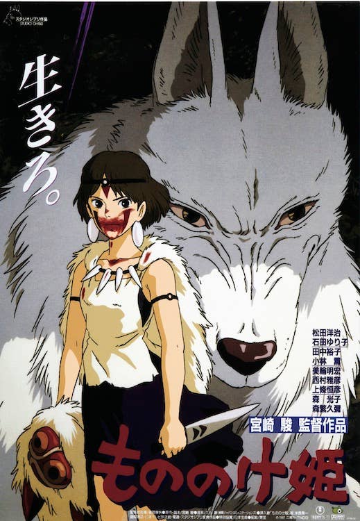 Princess Mononoke Anime One Sheet Movie Poster Size 24X36: Individually Rolled 53973